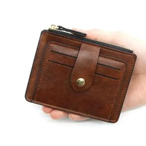 Brieftaschen Luxus Männer Kredit -ID -Kartenhalter Brieftasche Männlich schlanker Leder Brieftasche mit Münztaschenmarke Designer Geldbeutel für Männer Frauen Frauen