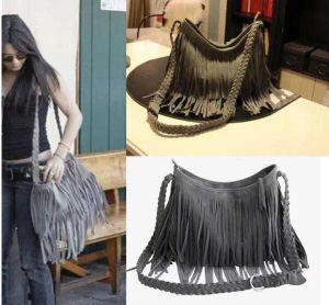 Bolsas 2022 Moda Hot Sale Moda Feminina Taxagem de Veludo Tassel Bolsa Messenger Bolsas Fringe Bolsas 3 Cores