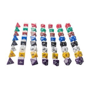 7pcsset Resin Resin Polihedral TRPG Giochi per Dungeons Dragons Opaque D4D20 Multi Lati da dadi pop per il gioco di gioco C0493201849