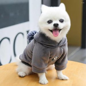 Dog Apparel Pet Hoodie Pom Keep Warmth Skin-friendly Thickened Dogs Hooded Sweatshirt For Winter