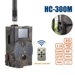 Kameror HC300M Hunting Camera GPRS /MMS /HD1080 Suntek Scouting Night Vision Trail Camera Foto Traps Wildlife Infrared Hunter Cameras
