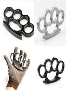 SilverGoldBlack Thin Steel Brass Knuckle Dusters Self Defense Personal Security Women039sおよびMen039s Self Defense Pendant1536177