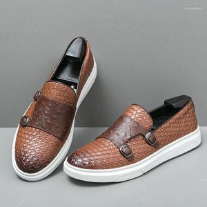 Scarpe casual di alta qualità da uomo Slip on Shoe Crocodile Texture's Mares da uomo in pelle per uomini estivi pavimenti per la guida