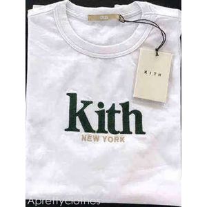 Kith футболка вышивка Kith футболка негабаритная мужчина женщин Новая футболка высококачественные повседневные летние вершины Tees Kite 861