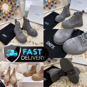 Designer Boots popular Trendy Women Short Booties Ankle Boot Luxury Soles Womens size 35-40 Chunky hiking SMFK GAI