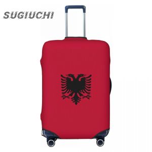 Accessories Albania Country Flag Luggage Cover Suitcase Travel Accessories Printed Elastic Dust Cover Bag Trolley Case Protective