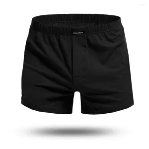 Underpants MISSKY Men Boxers Cotton Over Size Solid Color Loose U-convex Casual Home Shorts L- 3XL