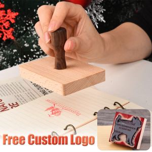 Bags Custom Stamps Wooden Stamps Handmade Custom Rubber Logo Suitable for Wedding Envelopes Office Stamps Invitation Party Decoration