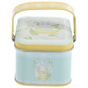 Storage Bottles With Cover Portable Tin Box Cookie Jar Sweet Container Tinplate Holiday Supplies