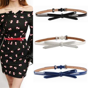 القوس الحزام الرقيق الكوري متعدد الاستخدامات حزام البراءة الجلدية جلود تزيين حزام الأزياء الصيف 240315
