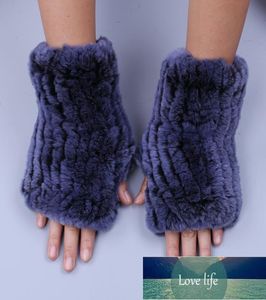 Moda Real Rex Fur Luvas de inverno femininas Luvas de pele genuínas Garota sem dedos Luvas sem dedos Wrist mais quente e elástico da fábrica Especialista Projeto Qualidade mais recente Style7156756