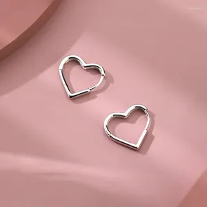 Dangle Earrings Simple Design Silver Color Hollow Heart Drop For Women Brand Fashion Ear Cuff Piercing Earring Gift