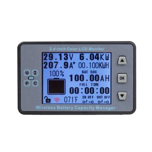 Battery Monitor Wireless Coulomb Meter DC 500V 500A Lifepo4 lead-acid Li-ion lithium capacity power display 12V 24V 48V 60V 72V