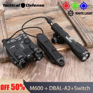 Scopes Wadsn Tactical DBALA2 AirSoft Green Red Blue Laser Dot Индикатор DBAL M300 A M600 C Мощное охотничий фонарик с фонариком AirSoft