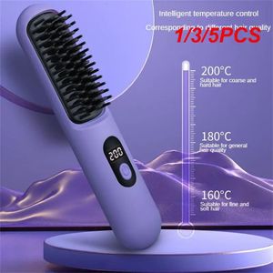 135PCS Negative Ion Hair Straightening Comb Easy To Carry Straight Hair Not Harmful To Hair Curling And Straightening 240408