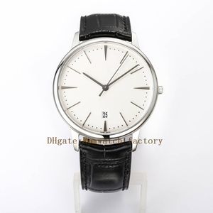 Men MMA Factory Watch 40mm 85180 Movement Watch Sapphire Dial 18K Rose Gold Cowhide Leather Strap Dorsal Translucency