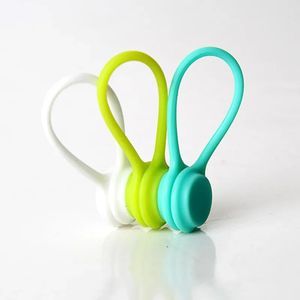 Silicone Magnetic Cable Winder Organizer Cord Earphone Storage Holder Clips Cable Winder For Earphone For Data Cable