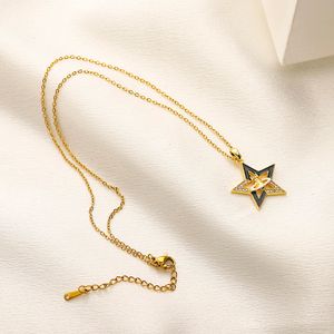 20style simples moda de luxo designer letra de letra pingente de pingente cadeia 18k ouro banhado aço inoxidável crysatl shrinestone wedding jewerlry acessórios