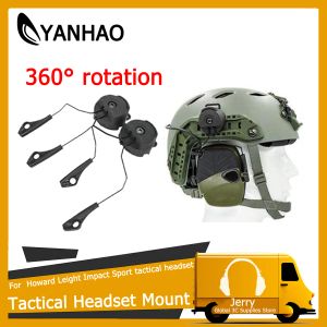 Tillbehör Militär Taktisk elektronisk skytte Earmuffs Jakter Buller Avbrytande Hörskydd Headset Arc Helmet Rail Adapter