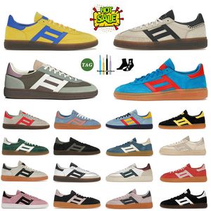 Luxury OG Handball Spezial Low Leather Designer Causal Shoes Women Loafers Flat Core Black White Gum Wales Bonners Collegiate Green Mens Skate Flats Sneakers