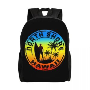 Bags Summer Surfing North Shore Travel Backpack Men Women School Laptop Bookbag Beach Waves Surfer Student Large Capacity Backpack