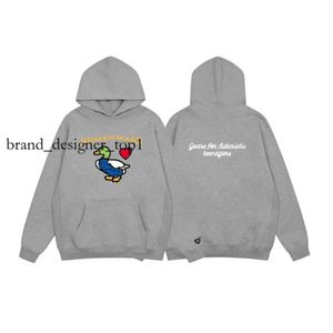 Human Made Fashion Märke 2023 Designer Mens Hoodie Pullover Sweatshirts Lossa långärmad björn Duck söt djurbokstav Print Womens Cotton Hooded Overdimensionerad 5424