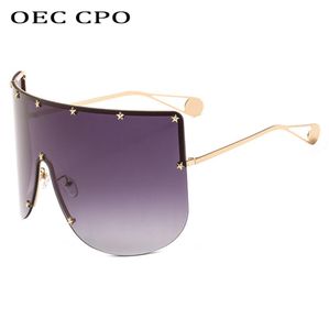 OEC CPO Oversize One Piece Capa Men com óculos de sol Steampunk Mulheres Fivepoints Star Glasses Punk Champagne Profpress Tonses Men L1661739736