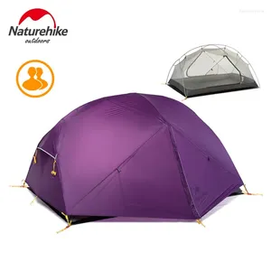 テントとシェルターNatureHike Mongar 2人キャンプキャンプテント20Dナイロンファブリックダブルレイヤー防水屋外自然ハイキングNH17T007-M