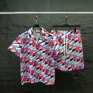 24 Sommer Fashion Mens Tracksuits Hawaii Beach Hosen Set Designer-Shirts Drucken Freizeithemd Mann Slim Fit der Regisseur Kurzarm Kurzstrände M-3xl 08