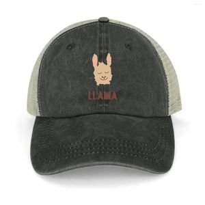 Berets No Drama Llama Prop Cowboy Hat Big Size Bobble Sun Cap Boy Child Women's