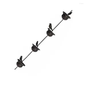 Garden Decorations P82D Rain Chain Bird For Outside Metal Cups Decorative Catcher Replacement Downspout