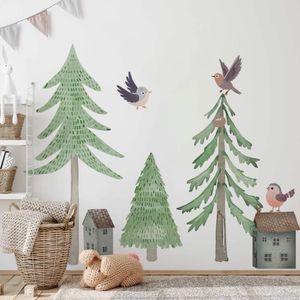 Keai Animal Forest Bear Wallpaper Lovely Interior Decoration Children's Room Wall Sticker