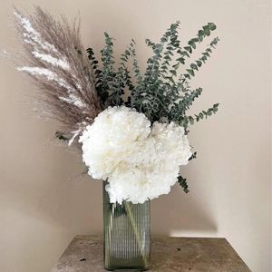 Kwiaty dekoracyjne 15-20 cm głowa zachowana świeża hortensja wieczna suszona prawdziwa natura rośliny ślubne dekoracje domu flores secas mariage