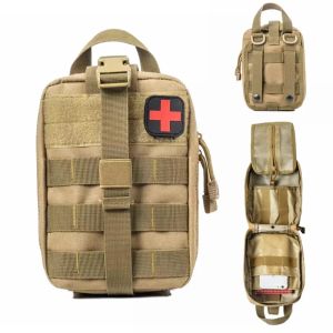 Förpackar Tactical First Aid Kits Molle Medical Bag Military Camping Survival Molle EDC Tool Outdoor Hunt Emergency Camo Bag