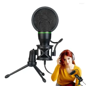 Microphones Podcast Microphone USB Kit For Streaming Computer Mic Bundle Plug And Play Music Recording Online Game