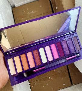 Neuankömmlinge Make -up Ultraviolett Lidschatten Palette mit Pinsel 12 Farbe Lidschatten Hügel Palette Schimmer mattes lila DHL 4410635