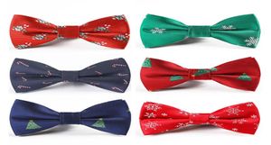 Bow ties Christmas Boys Snowflake Fashion Party Tree Pattern Tie per bambini Gifts Red Blue Bowtiebow5470152