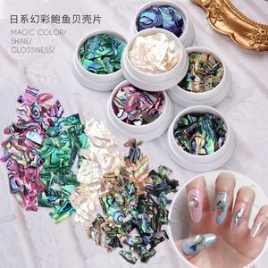 2Jar High Quality Colorful Irregular Natural Sea Shell Texture Thin Abalone Slice Nail Art Sequins Manicure Decals Tip
