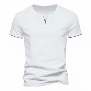 Herren T -Shirt Pure Color V Kragen Kurzärmelte Tops T -Shirts T -Shirt Schwarz Strumpfhosen Mann T -Shirts Fitness für männliche Kleidung 240416