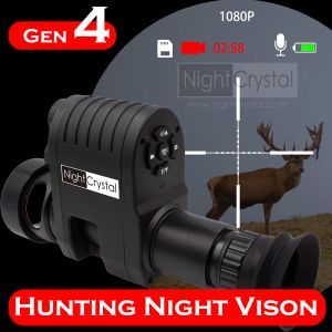 Cameras Megaorei 4A Integrated Night Vision Scope Hunting Camera Monocular Clip on Attachment with Builtin 850nm Infrared IR Flashlight