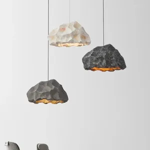Chandeliers Modern Wabi Sabi Resin Led Lighting Living Dining Room Pendant Lamp Home Decor Bedroom Kitchen Hanging Light Lampara