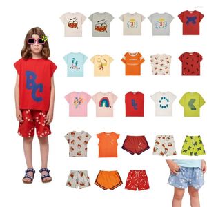 Set di abbigliamento set di abbigliamento per bambini 2024 primavera estate bc strafina ragazzi maglietta per ragazze pantaloncini