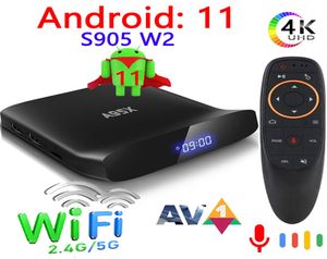 A95X W2 Android 11 Smart -TV -Box Amlogic S905W2 4GB 64GB 24G 5G WiFI 4K BT50 HD Media Player 2GB 16 GB A95XW2 G10S VOICE CONTROL9304068
