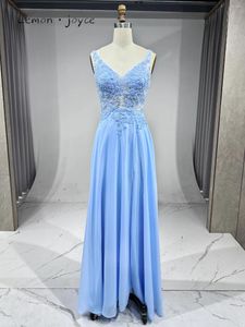 Sukienki imprezowe cytrynowe jogice jasnoniebieski haft wieczorowy strój regularny bez rękawów w talii elegancki dla kobiet 2024