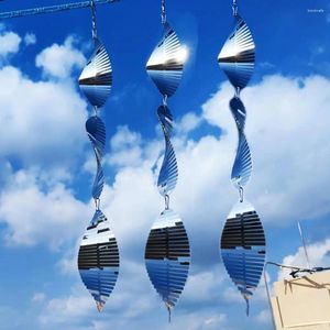 Estatuetas decorativas de dispositivo de dissuasão de pássaros giratória de vento de metal altamente refletido para o pátio externo