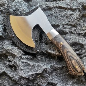 Hattar mini ax bred tomahawk yxa hammade camping lucka med rostfritt stål jakt taktisk överlevnad kniv multifunktion
