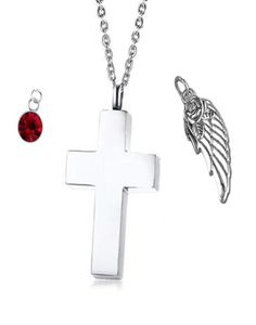 Colar de asas de anjo personalizado nome de pedra de nascimento pingente cremação urna colar jóias personalizadas7287272