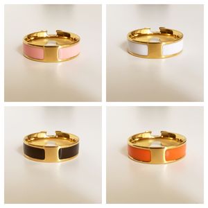 Anello smalto classico Designer Luxury Anello di lusso 18K anello oro Golfo Scarf Fashi