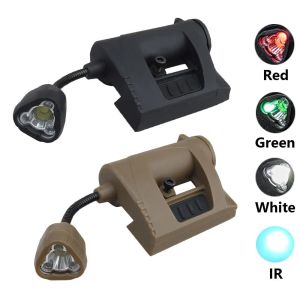 Scopes Tactical Helmet Light Mpls Charge 4 Mode Green Red IR Laser Helmet Lamp Energy Saving Hunting Airsoft Military Helmet Flashlight