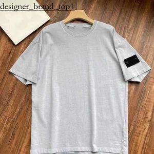 Stones Islands Designer Mens T Shirt Luxury Trendy Short Sleeve Stone Shirt Brodered Womens Loose and Breattable Clothing Casual Tee 3754